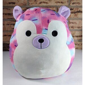 Yasmin - 12in. Stuffed/Plush Squishmallows Hedgehog - Pink/Purple/Blue Tie Die
